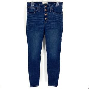 Madewell high rise button fly skinny jeans size 28